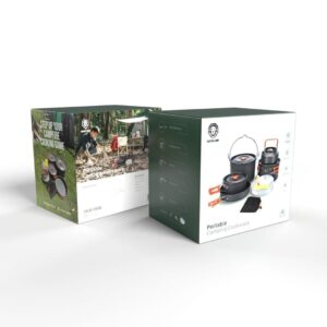 سرویس آشپزی کمپینگ گرین مدل 194219 Green Camping Cookware Set
